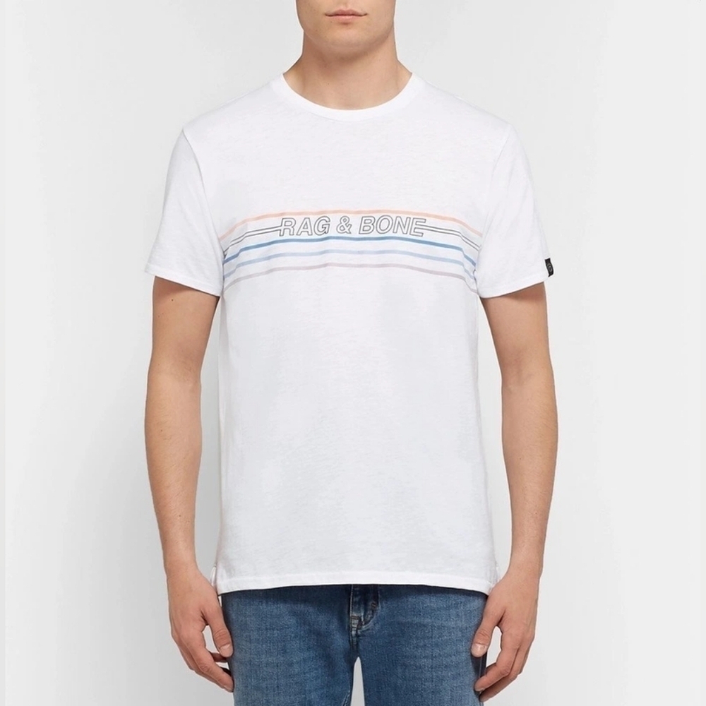 Rag & Bone Line Universal Graphic Short Sleeve Tee Size  Medium